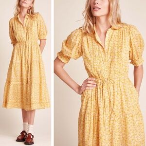 Trovata Frankie Dress in Verbena Ditsy Floral Yellow